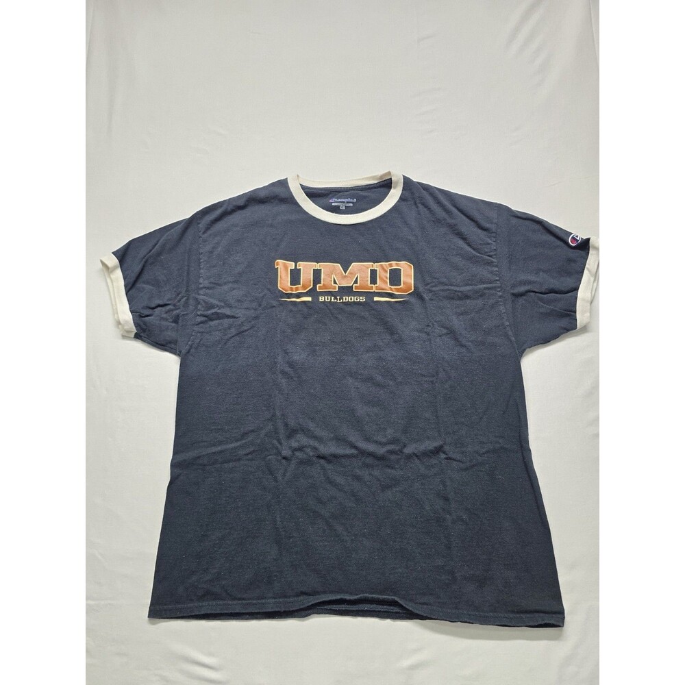 Champion UMD Bulldogs Ringer Tee Vintage Style – Black Graphic Shirt |...